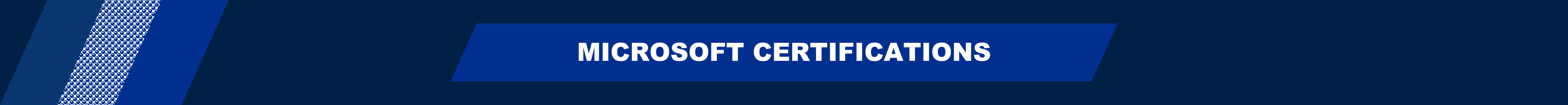 Microsoft Certifications Header